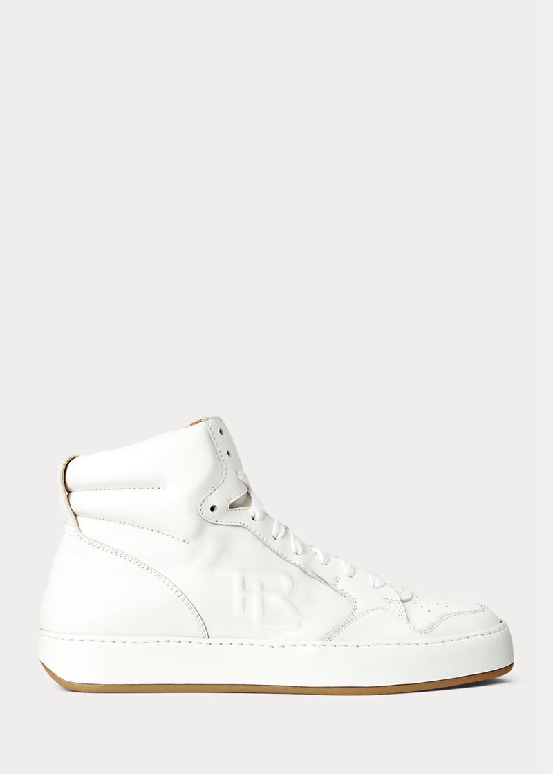 Trampki Ralph Lauren Damska Białe Jaemyn Calfskin High-Top 517394-GTS